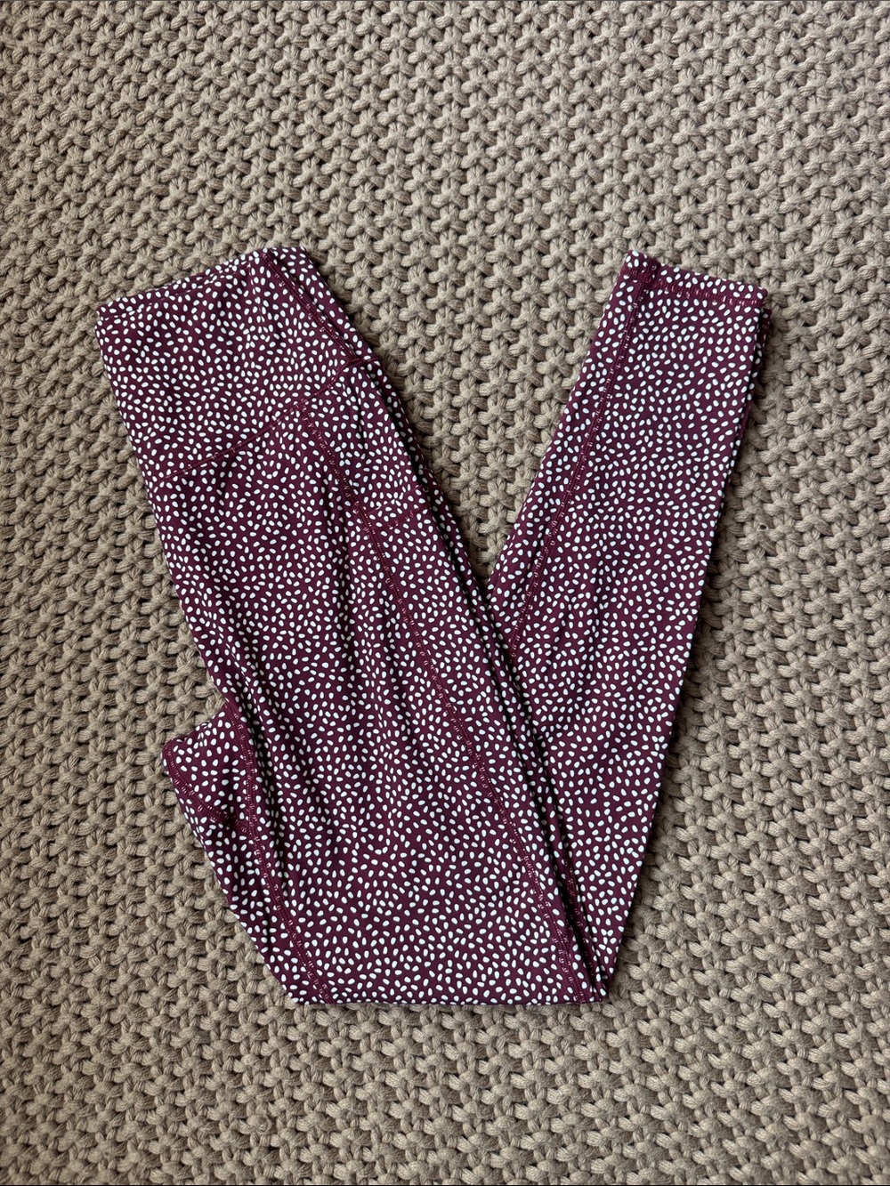 Buffbunny Collection Rosa Pocket Leggings in Vineyard Red Bossy Print Women’s S